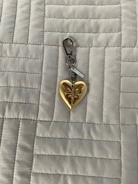 Vintage St.John Purse Bag Keychain Heart & Butterfly Charm